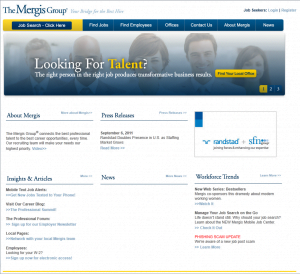 Mergis Homepage Staffing Websites