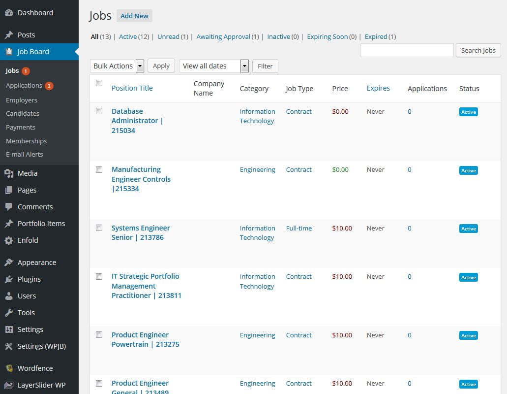 staffing site with jobs backend