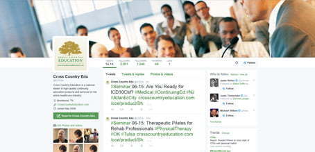 how to use twitter to promote events and seminars - CCEDU twitter screenshot