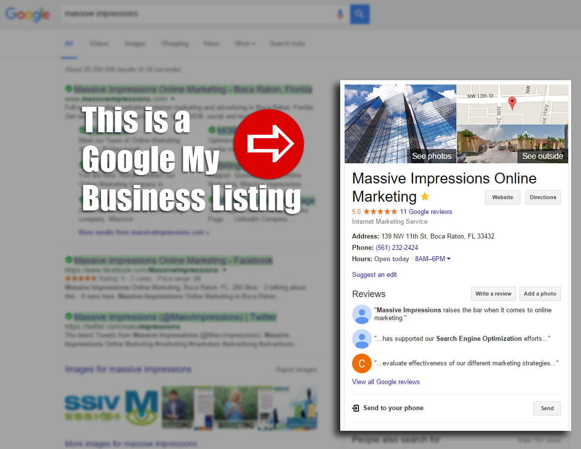 our google my business listing