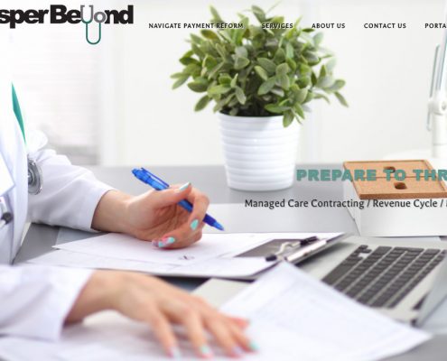 healthcare consultant website homepage - Prosper Beyond