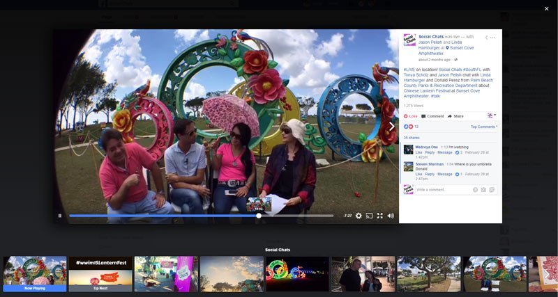 Facebook Live Facebook Live @ Chinese Lantern Festival